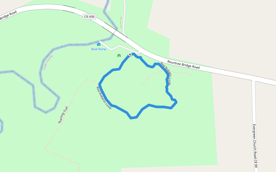 Red Roberts Loop walking route map in Adel