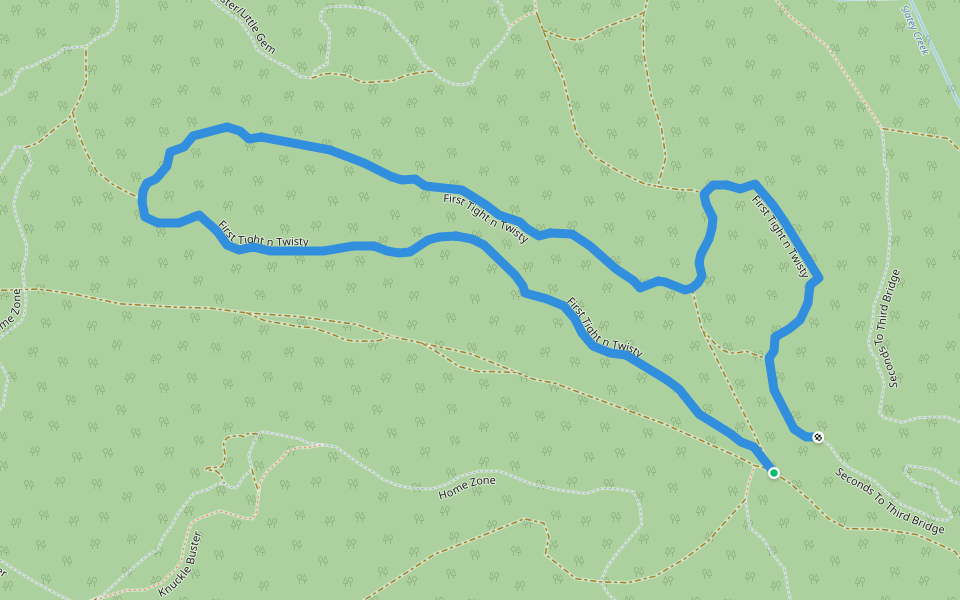 First Tight n Twisty walking route map in Holmesville