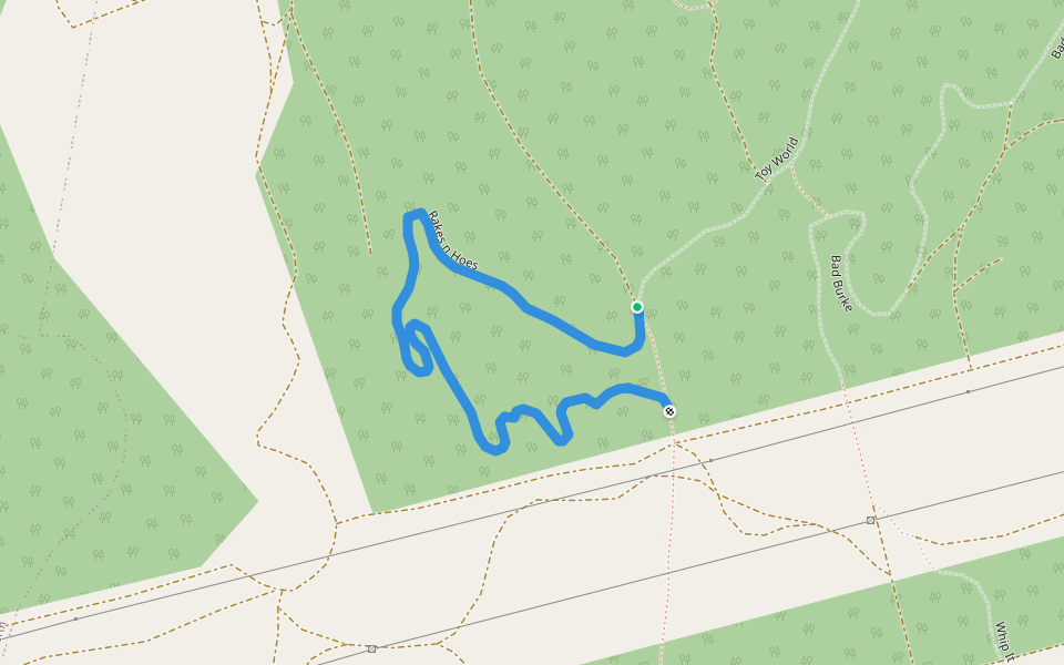 Rakes n Hoes walking route map in Barnsley