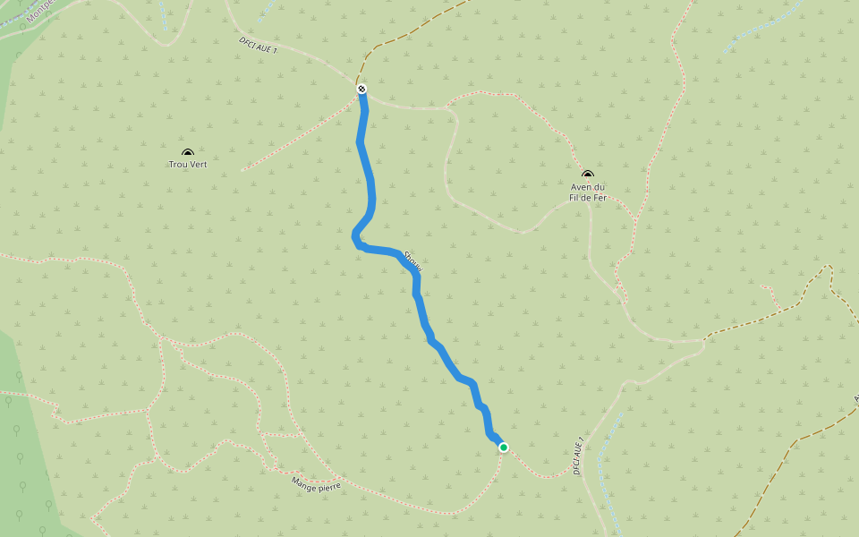 Shouvi walking route map in Cournonterral