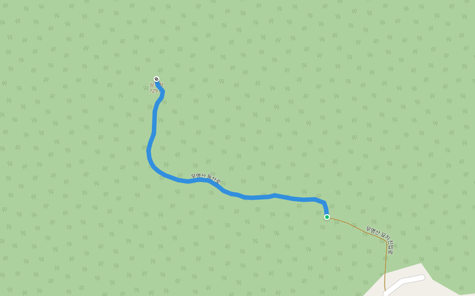 무명산 등산로 walking route map in Jangsu