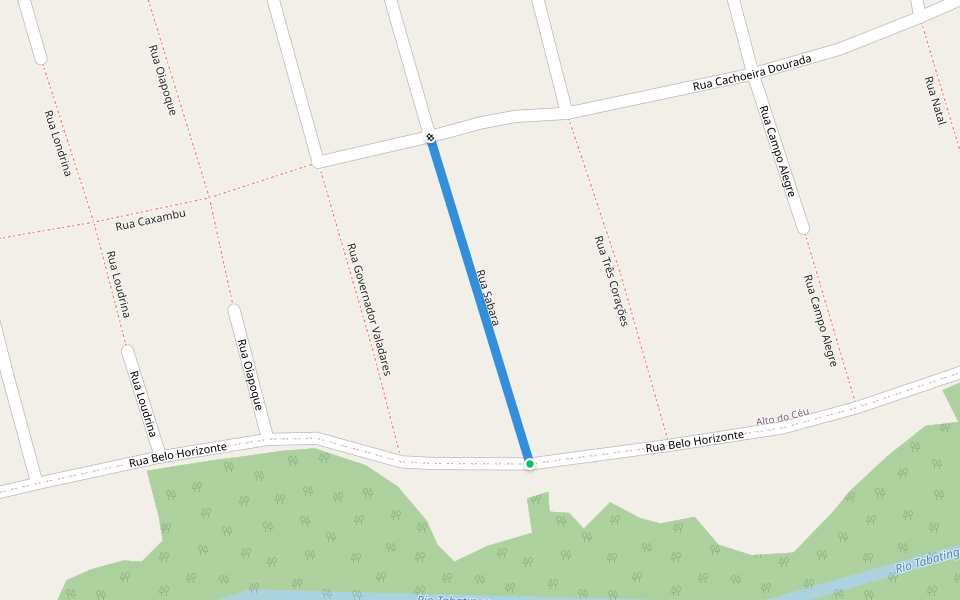 Rua Sabara walking route map in Igarassu