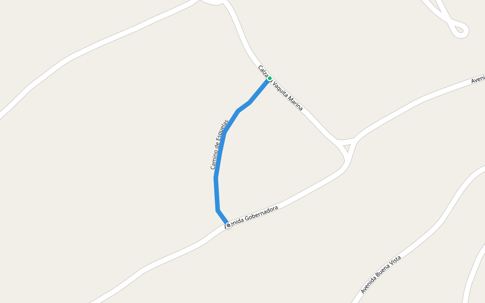 Camino de Espuelas walking route map in El Dorado