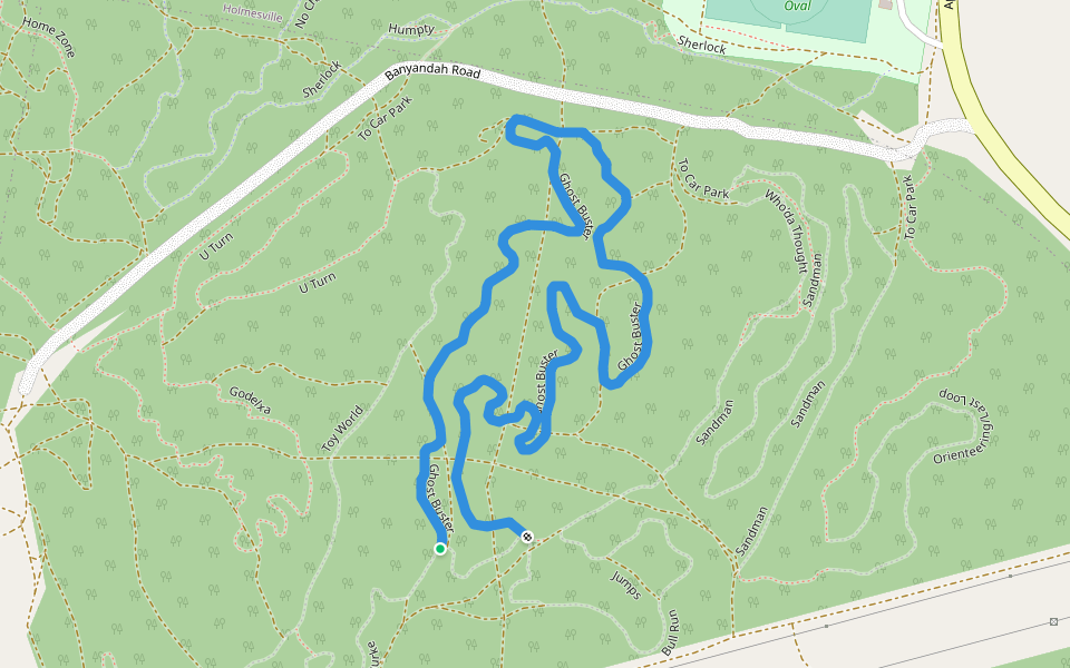 Ghost Buster walking route map in Barnsley