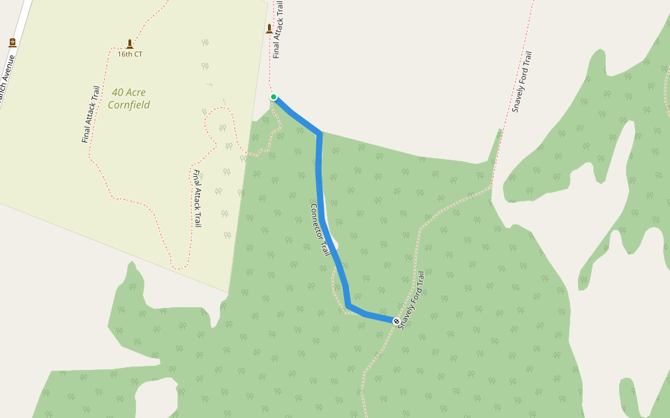 Connector Trail walking route map in Sharpsburg