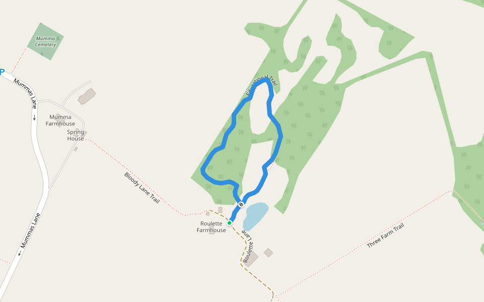 Educational Trail walking route map in Sharpsburg