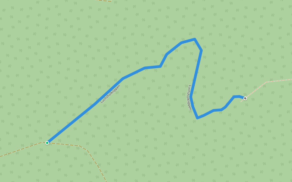 Luchsholklippen walking route map in Elze