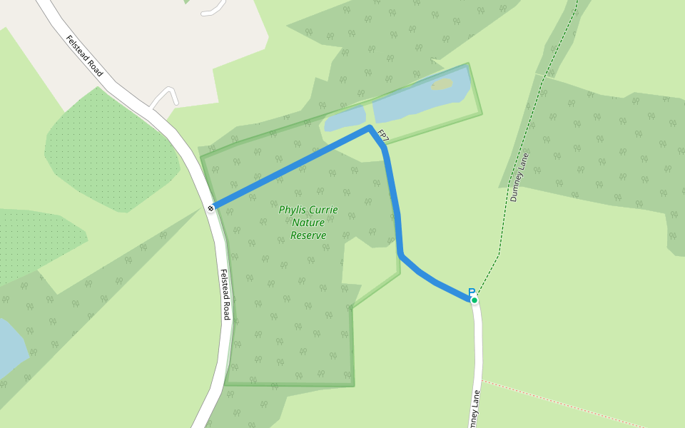 FP7 walking route map in Great Leighs