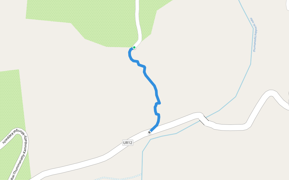 Kappachi-thummanada foot path walking route map in T Mynalai
