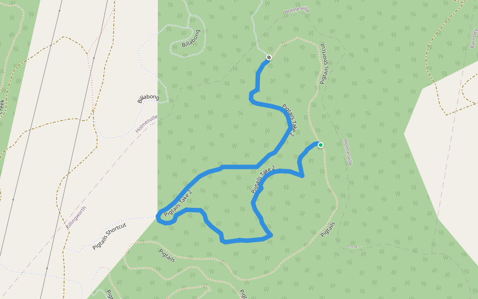 Pigtails Take 2 walking route map in Barnsley