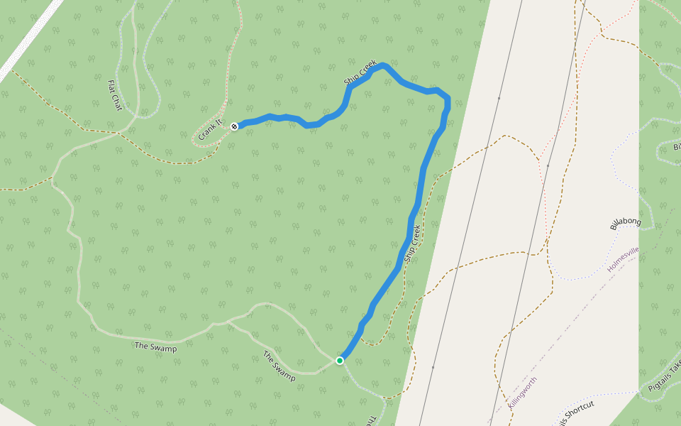 Ship Creek walking route map in Holmesville