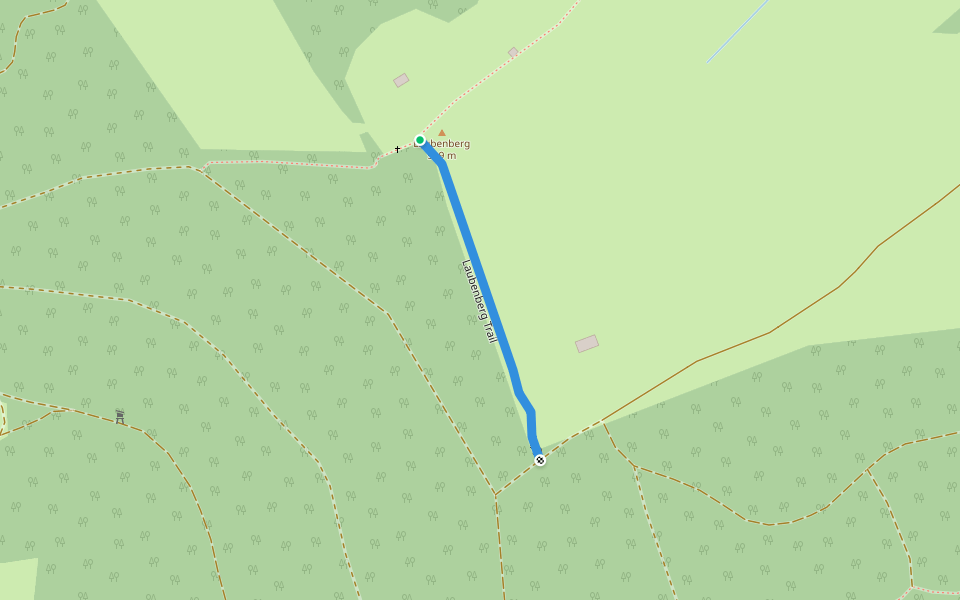 Laubenberg Trail walking route map in Grünenbach