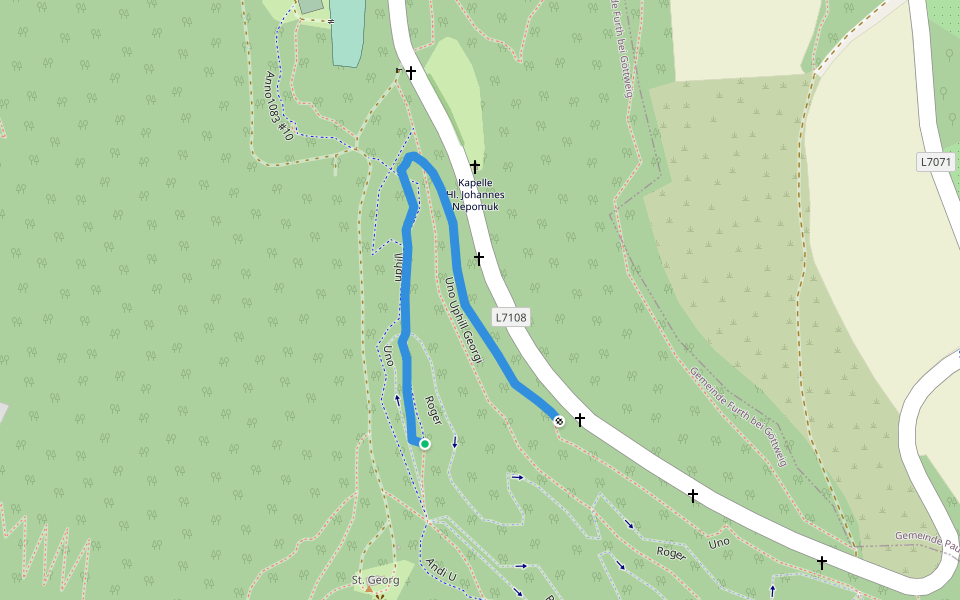 Uno walking route map in Furth bei Göttweig