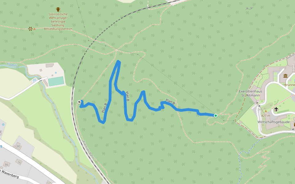 Plan B walking route map in Furth bei Göttweig