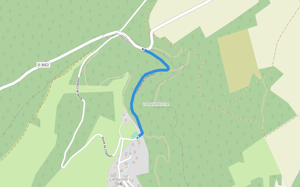 Charrière de Liebvillers walking route map in Liebvillers
