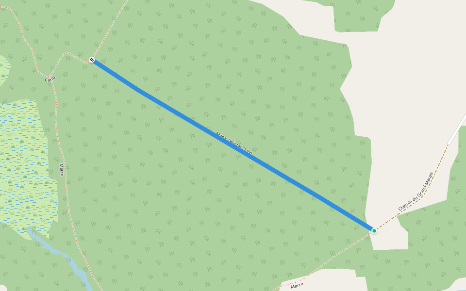 Marco (Winter Only) walking route map in Mansfield-et-Pontefract