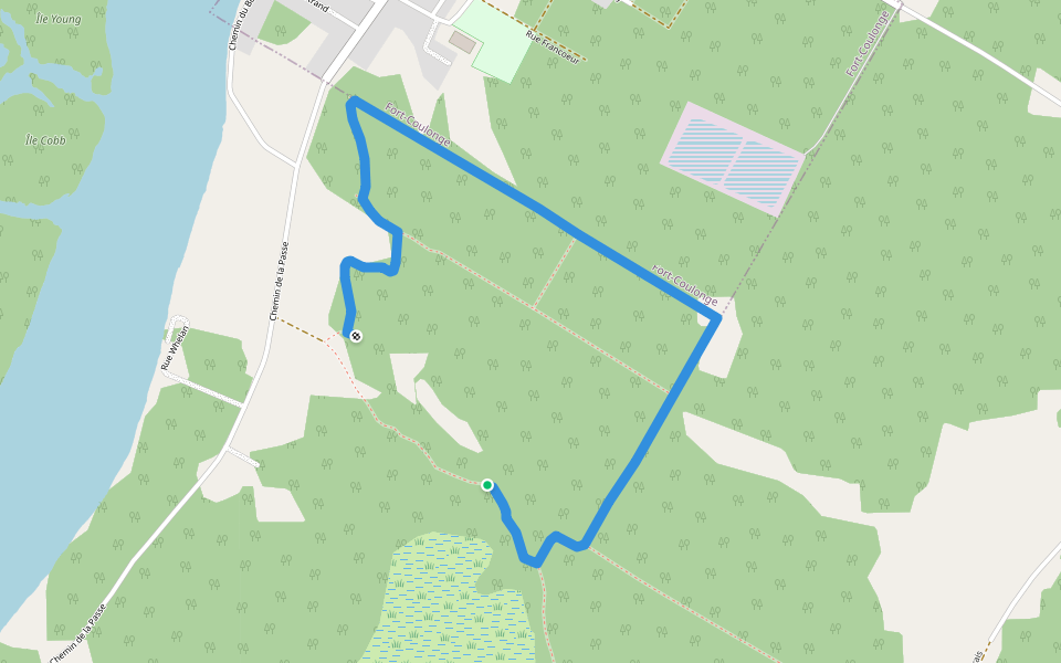 Carlo walking route map in Mansfield-et-Pontefract