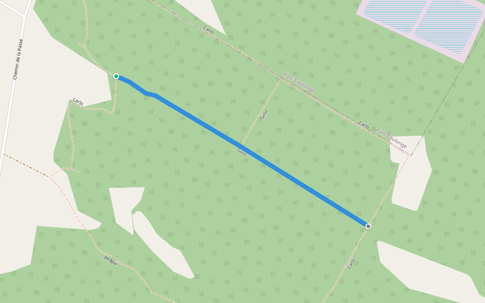 Suzo walking route map in Fort-Coulonge