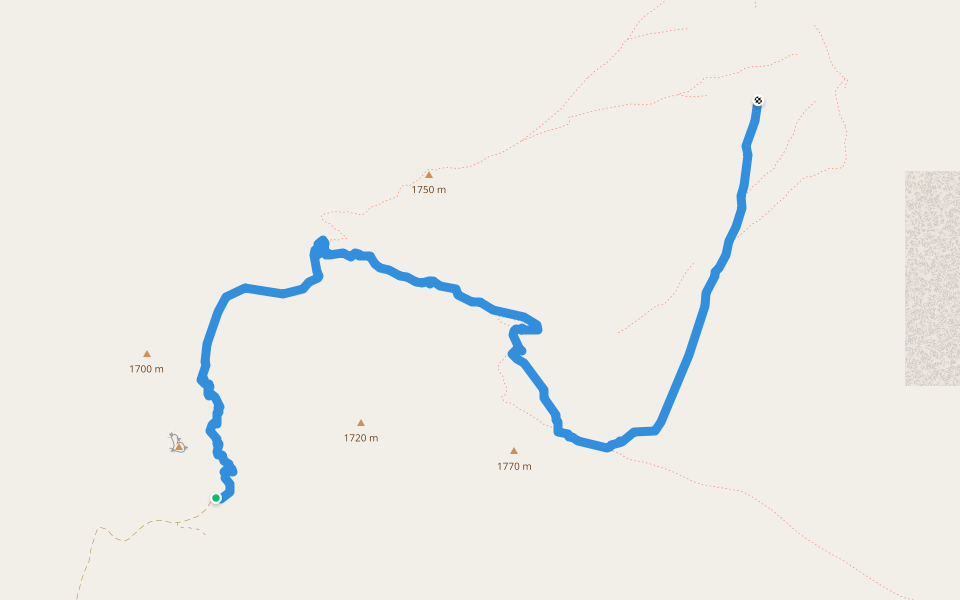 Tassili Tamrit Trail + herders path walking route map in Djanet