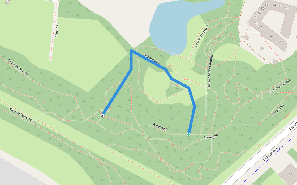 Scheurpad walking route map in Middelharnis
