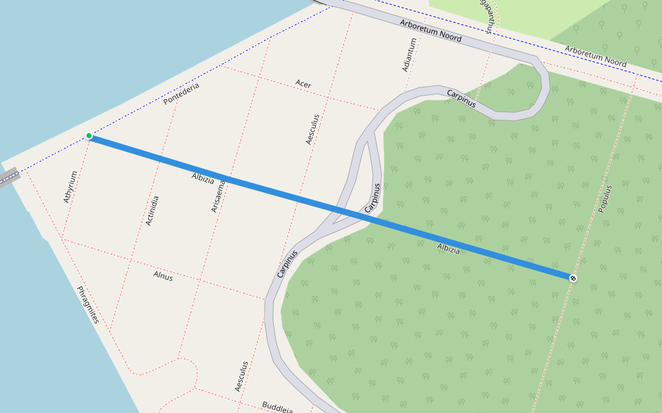 Albizia walking route map in Almere