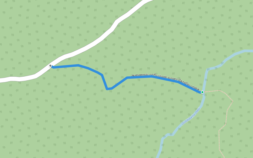 ஆணைகல் மாரியம்மன் வானா கோவில் பாதை walking route map in Kadanad