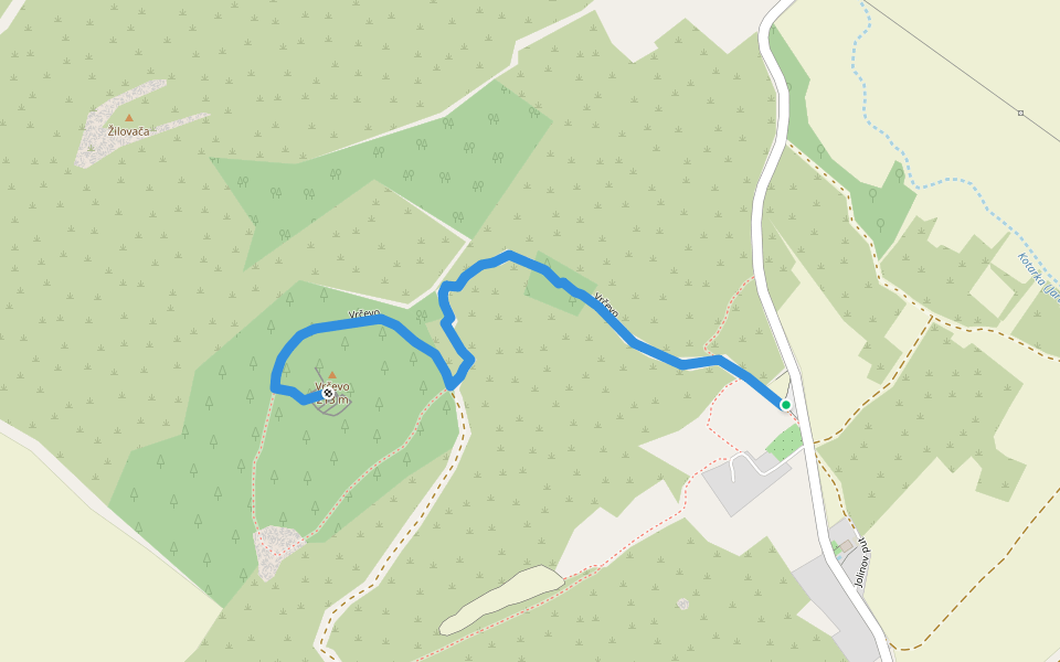 Vrčevo walking route map in Glavica