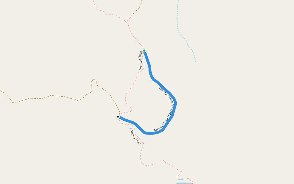 Arizona Trail Water Collector Access walking route map in Superior