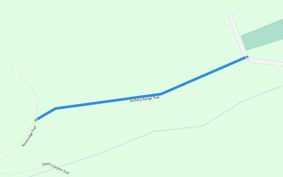 Archery Range Trail walking route map in Beulah Valley