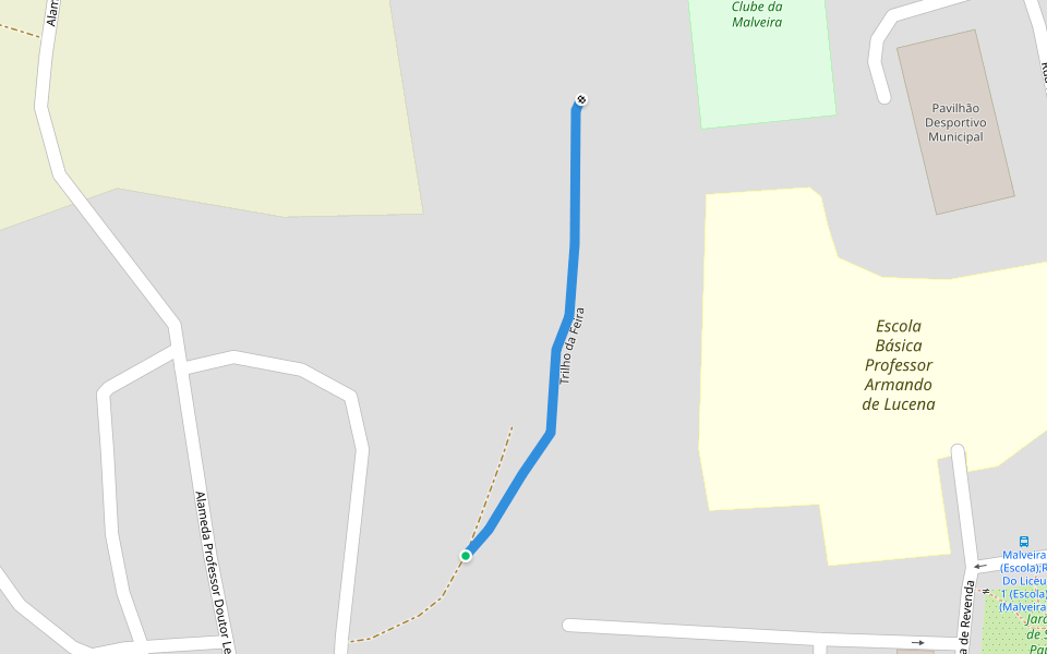 Trilho da Feira walking route map in Malveira