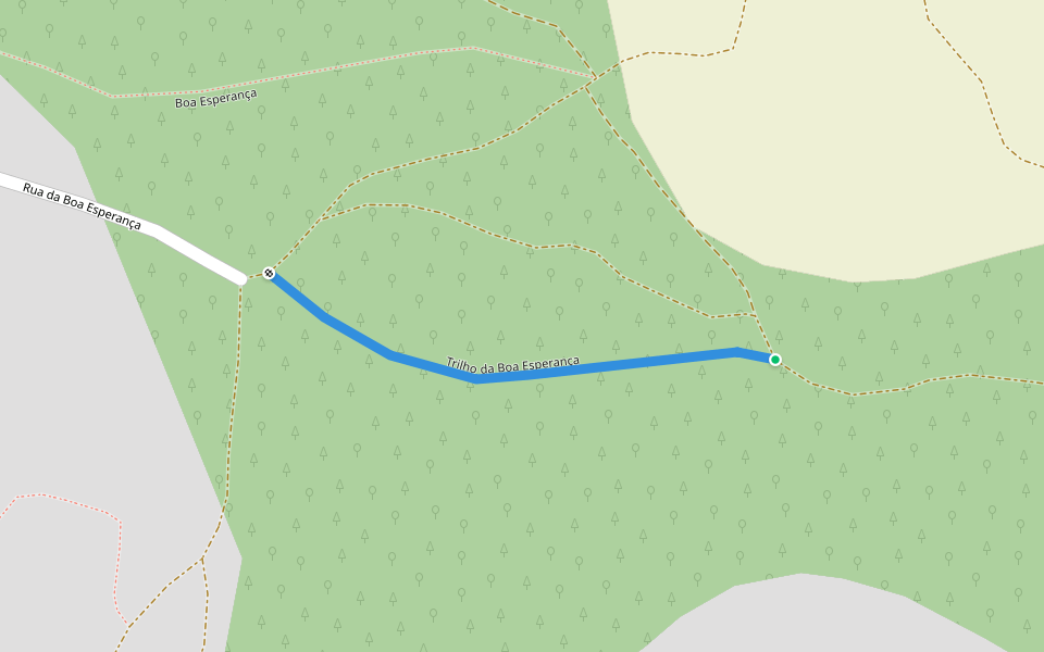 Trilho da Boa Esperança walking route map in Venda do Pinheiro