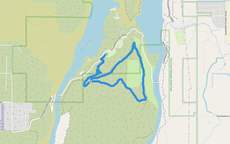 Tam-a-láu Trail walking route map in Terrebonne