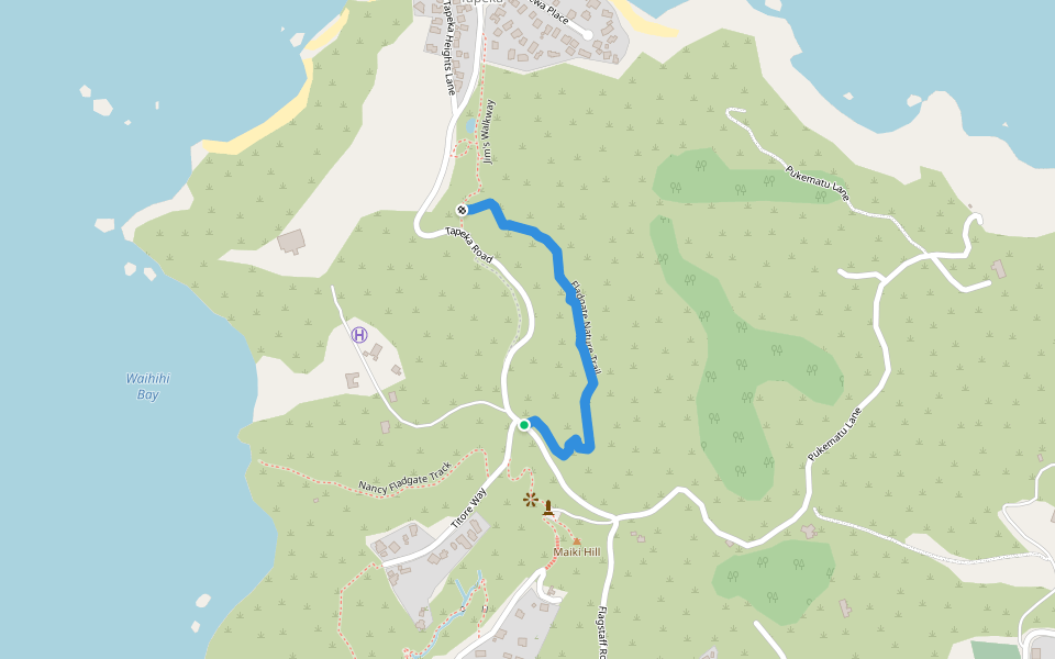 Fladgate Nature Trail walking route map in Russell