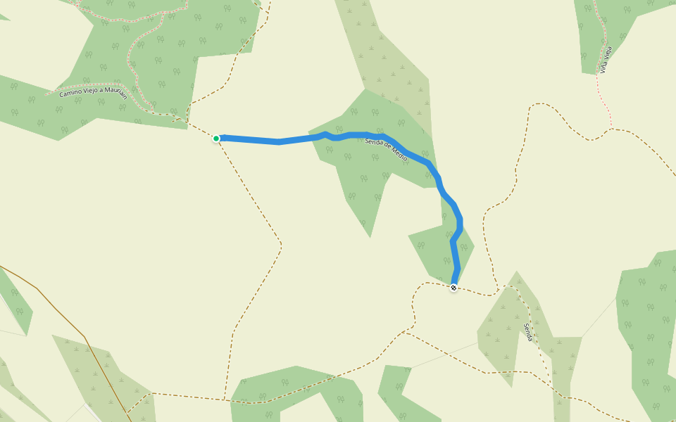 Senda de Medio walking route map in Villatuerta