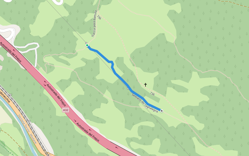 Sentiero dei taglialegna walking route map in Villard