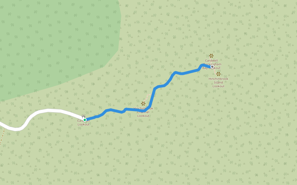 Cardwell Lookout Walking Track walking route map in Cardwell
