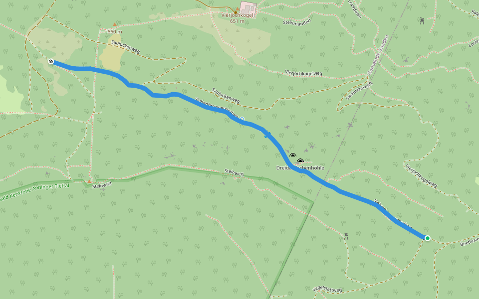 Siebenbrunnengraben walking route map in Gumpoldskirchen