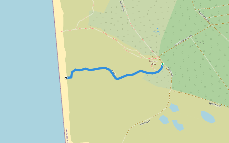 C 155 walking route map in Ulfborg