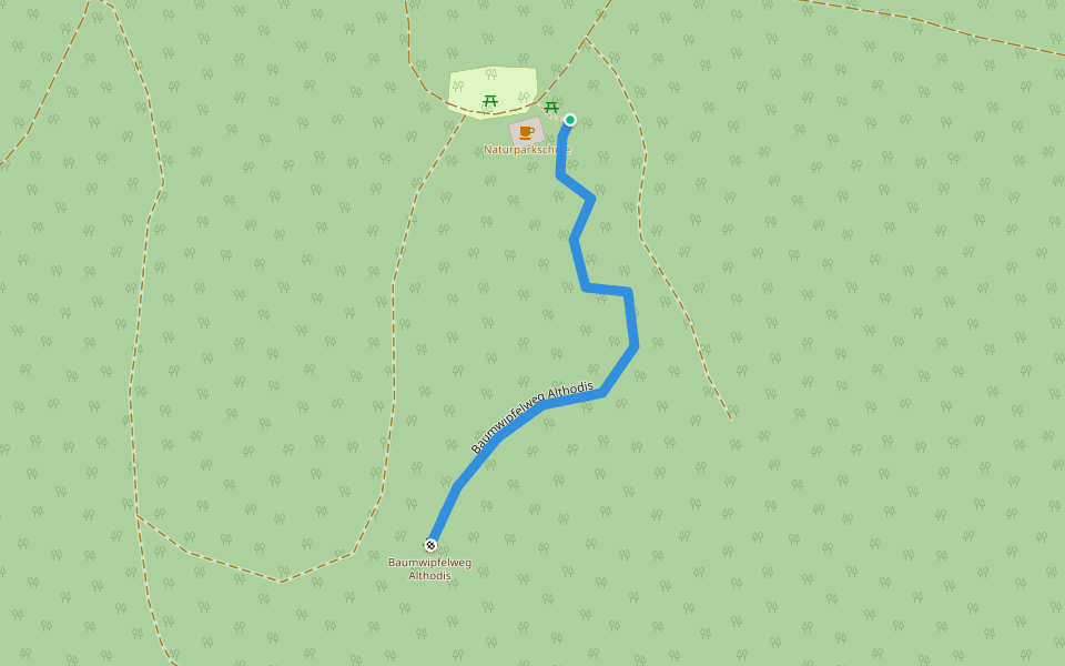 Baumwipfelweg Althodis walking route map in Rechnitz