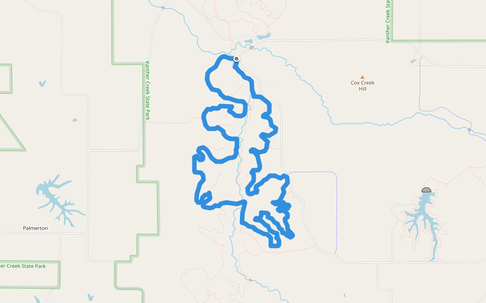 Yellow Trail walking route map in Chandlerville