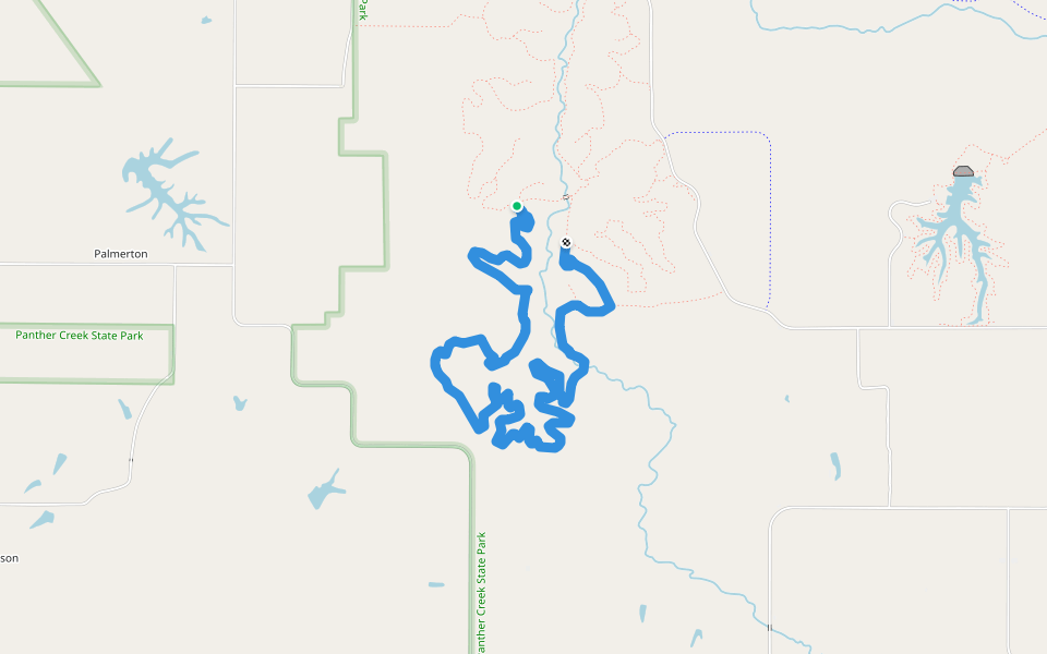 Orange Trail walking route map in Chandlerville