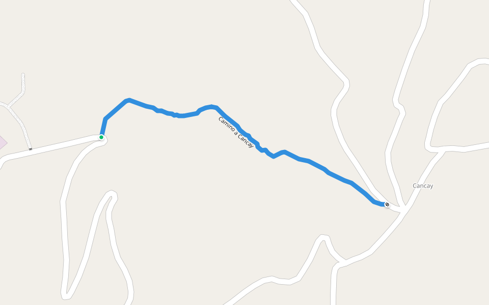 Camino a Cancay walking route map in Gualaceo