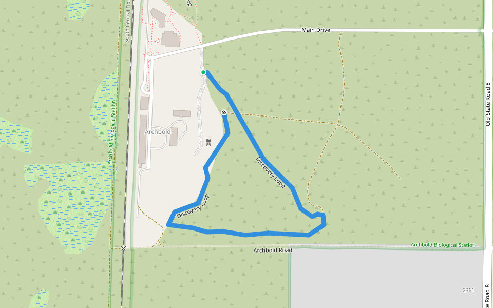 Discovery Loop walking route map in Venus
