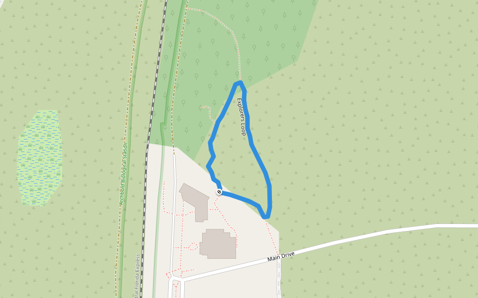 Explorers Loop walking route map in Lake Placid