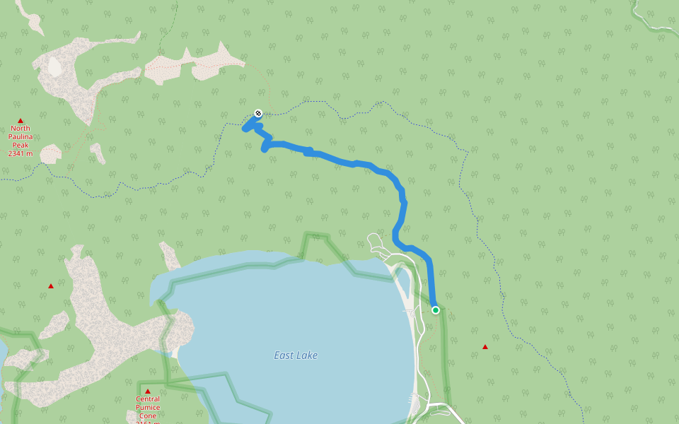 Newberry Crater Trail #3958 walking route map in La Pine