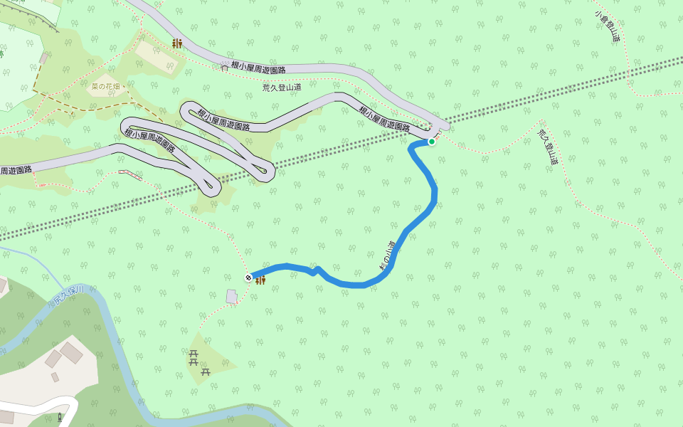 杉の小道 walking route map in Sagamihara