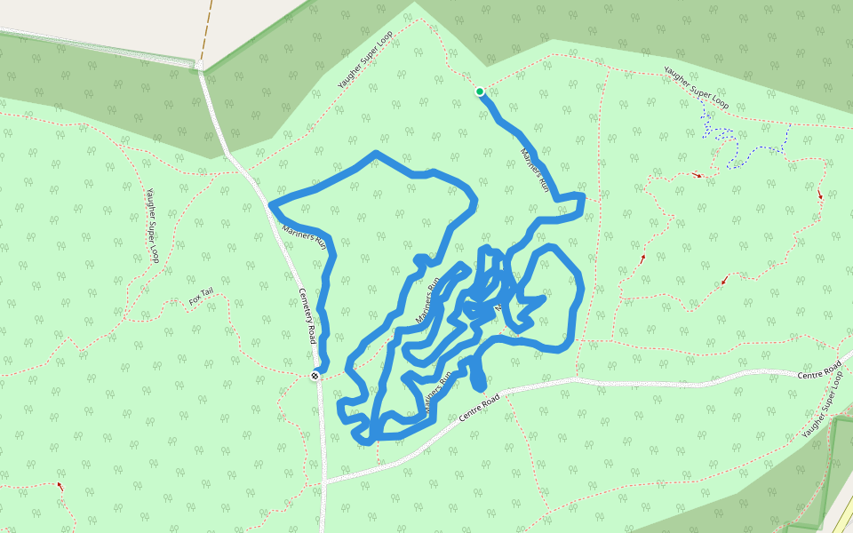 Mariners Run walking route map in Forrest