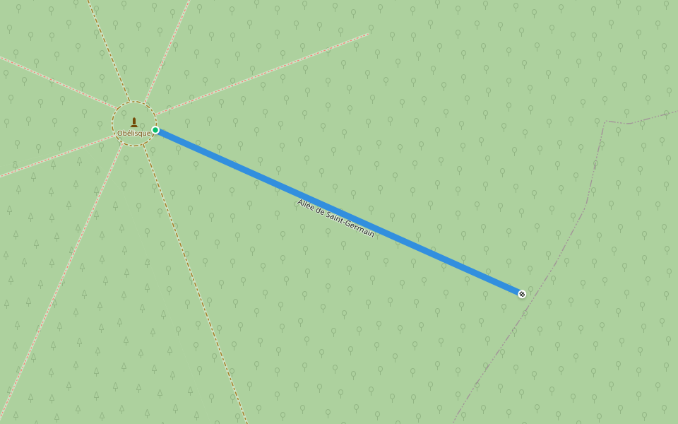 Allée de Saint-Germain walking route map in Gouvix