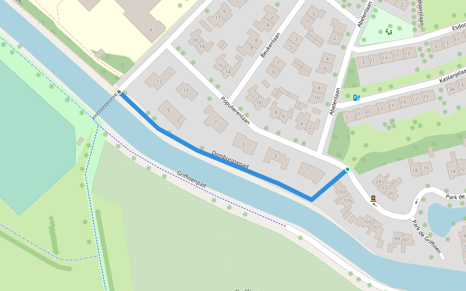 Domburgsepad walking route map in Middelburg