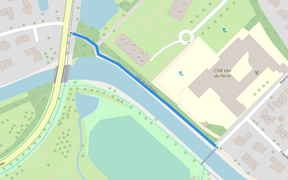 Park de Griffioen walking route map in Middelburg